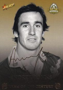 2008 NRL Centenary - Team of the Century Foil Signature #TCFS7 Andrew Johns Front